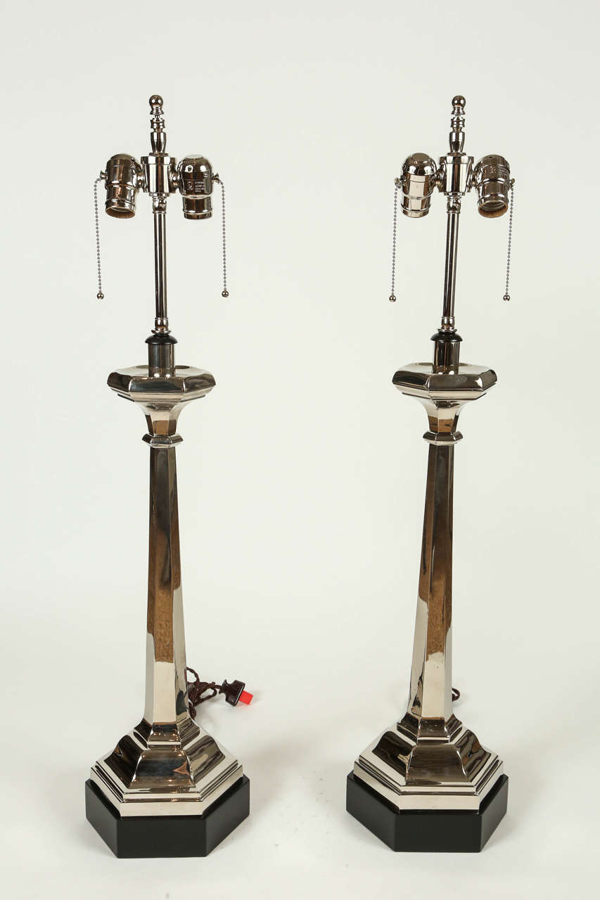 Vintage Church Candlestick Lamps