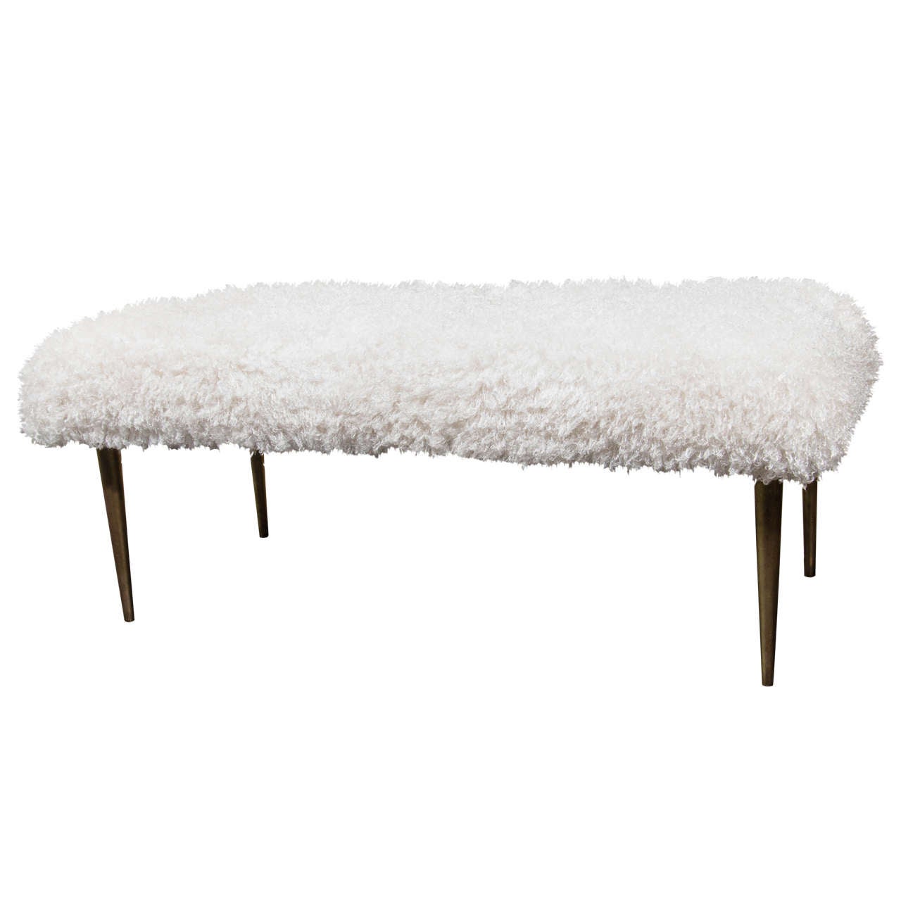 French Faux Fur Bench For Sale at 1stdibs