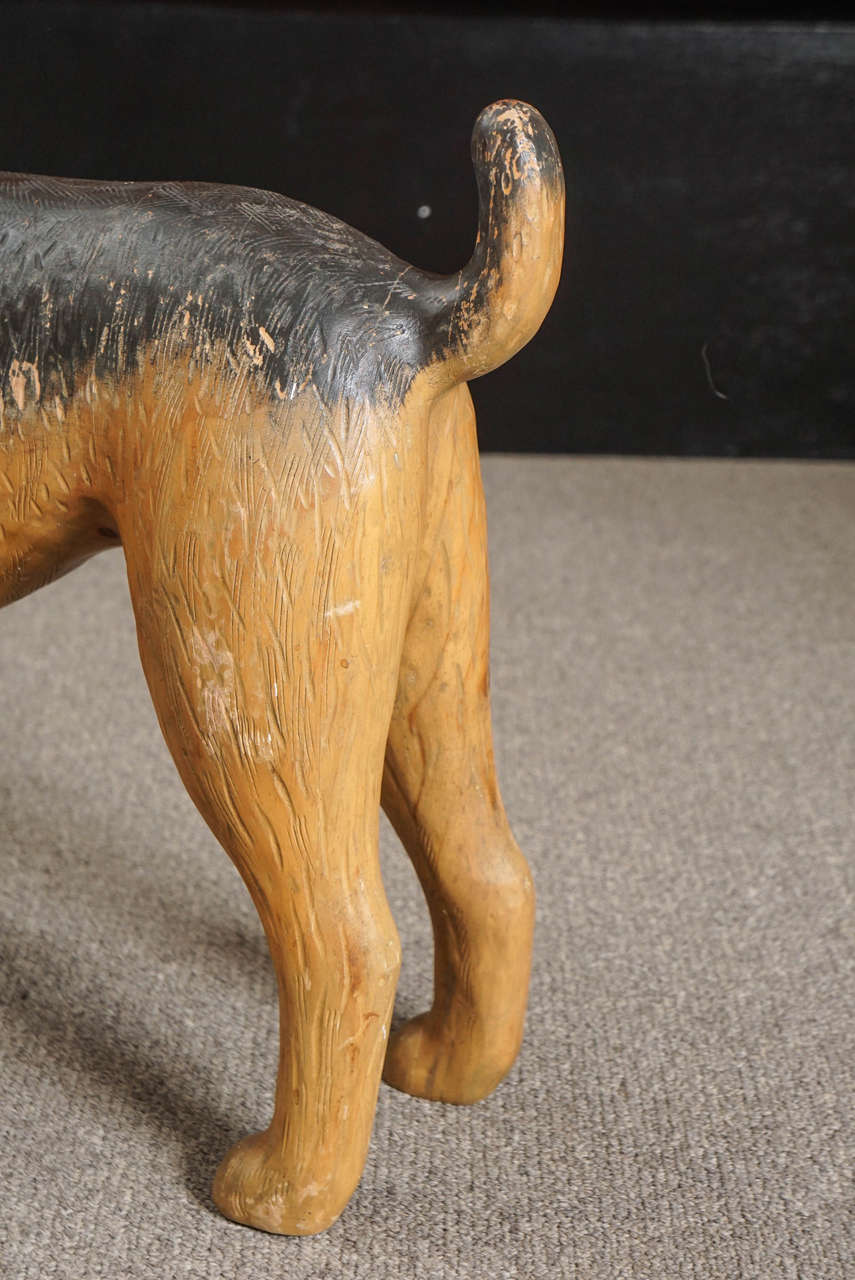 Carved Wood Airedale 3