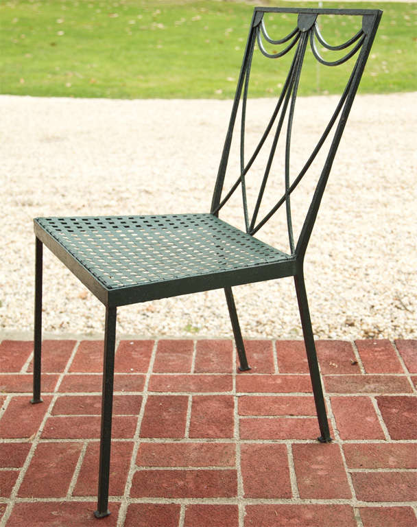 Mid-20th Century Refined Iron Side Chairs
