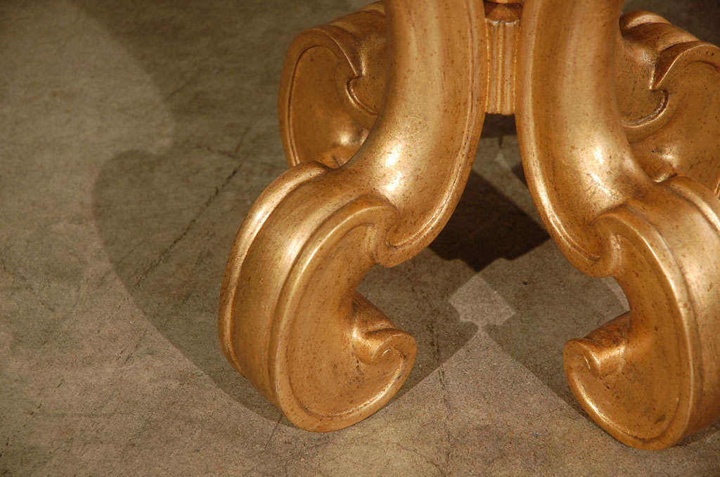 Italian Carved & Gilded Side Table For Sale 3