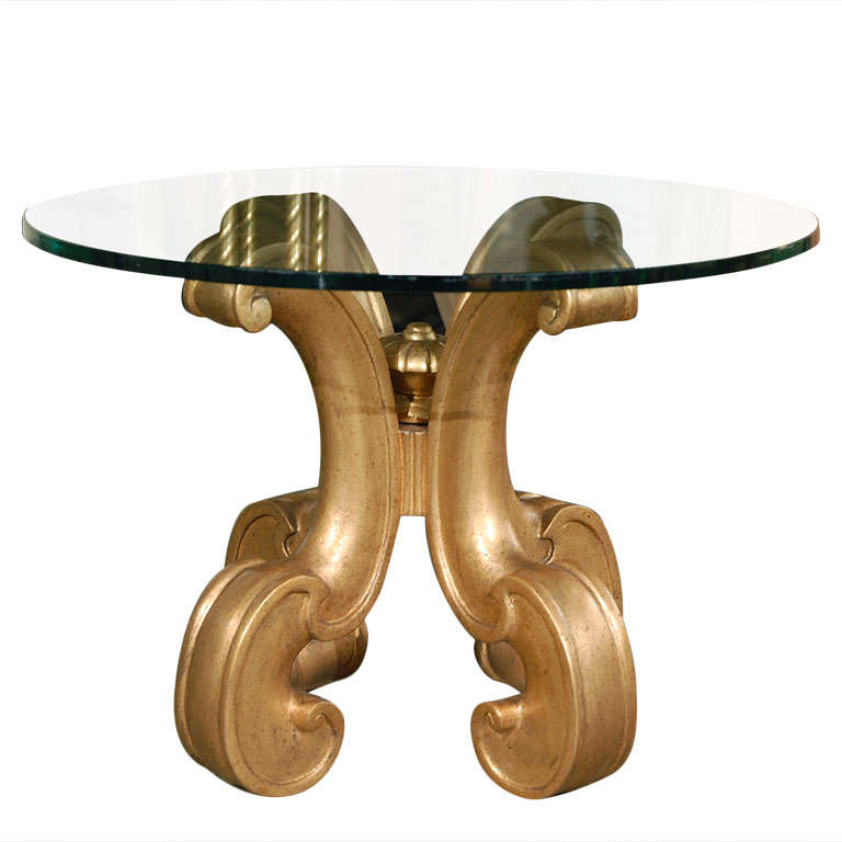 Italian Carved & Gilded Side Table For Sale