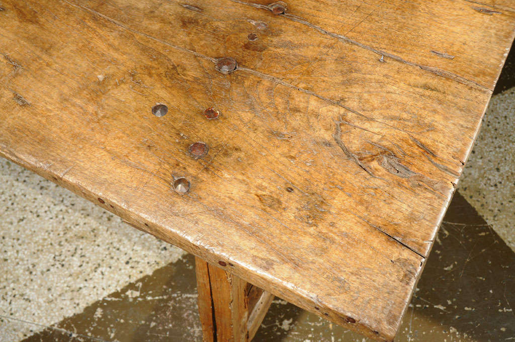 Oak 18th c. Spanish Trestle Table