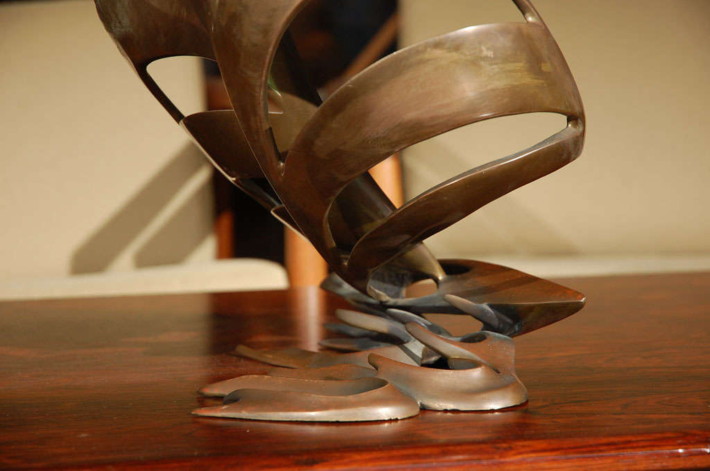 American Bob Bennett Bronze Sculpture, Sail Boat Signed/dated/#