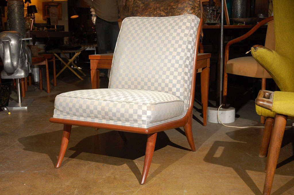 PAIR of Robsjohn Gibbings slippers chairs for Widdicomb