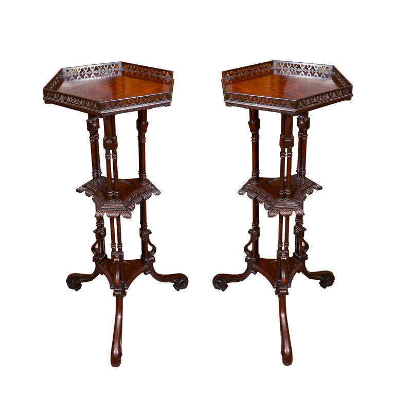 Pair of George II Mahogany Pedestals