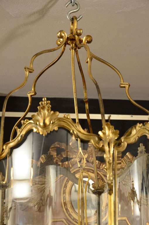 Rococo Gilt Bronze Hall Lantern 3