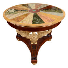 Fine Empire Marble Top Center Table