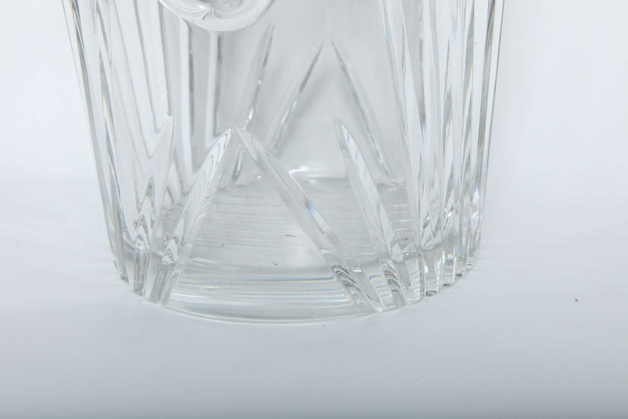 Mid-20th Century Cut Crystal two handle Ice Bucket 