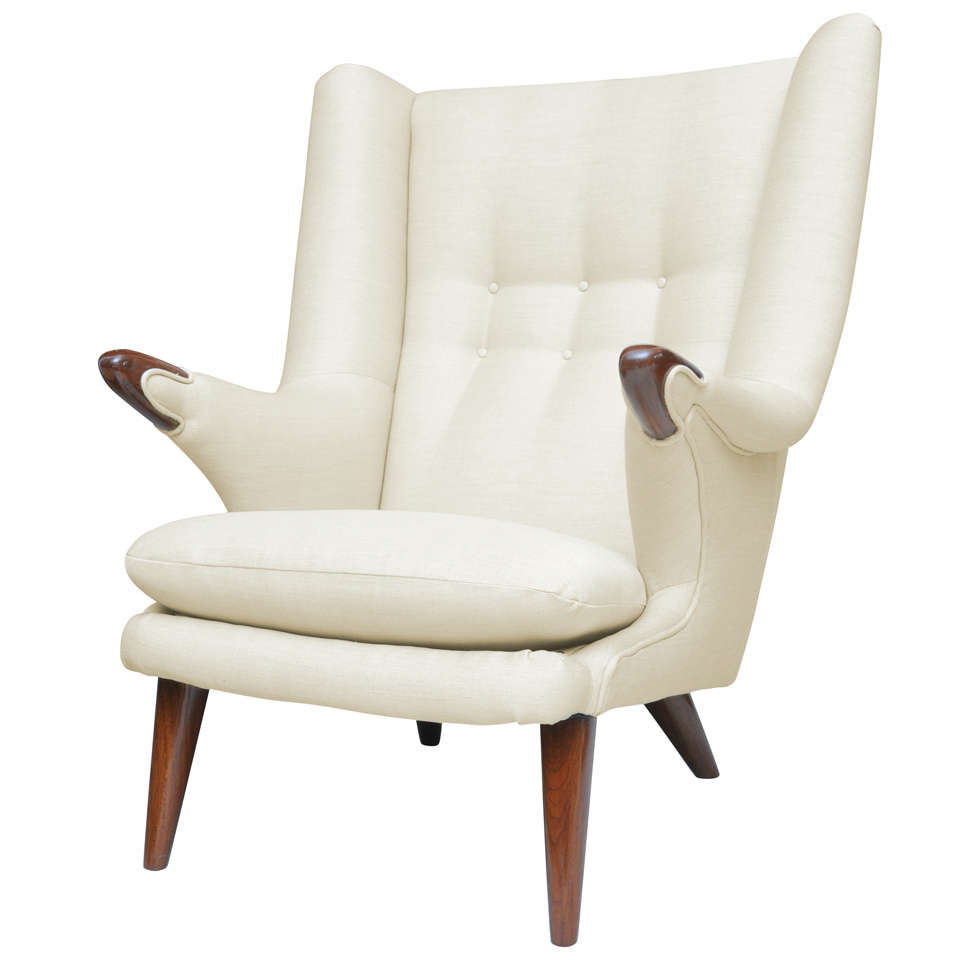 Danish Modern Wing Chair, probably Svend Skipper