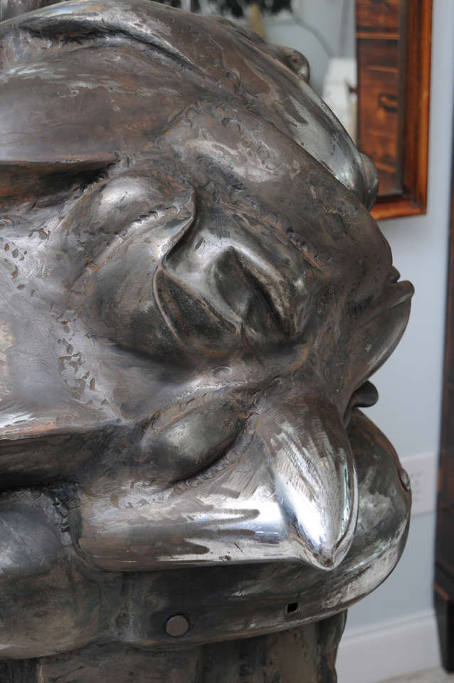Mid-20th Century Italian Steel and Painted Sculpture, Italo Scanga For Sale