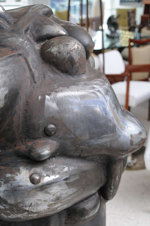 Italian Steel and Painted Sculpture, Italo Scanga For Sale at 1stDibs