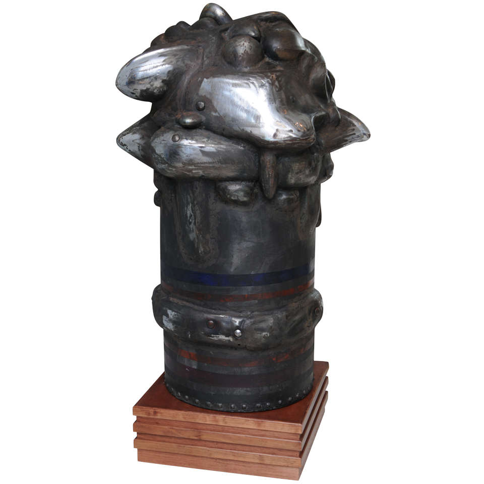 Italian Steel and Painted Sculpture, Italo Scanga For Sale at 1stDibs