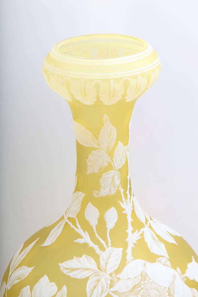 British A Fine Signed Thomas Webb & Sons Cameo Glass Vase