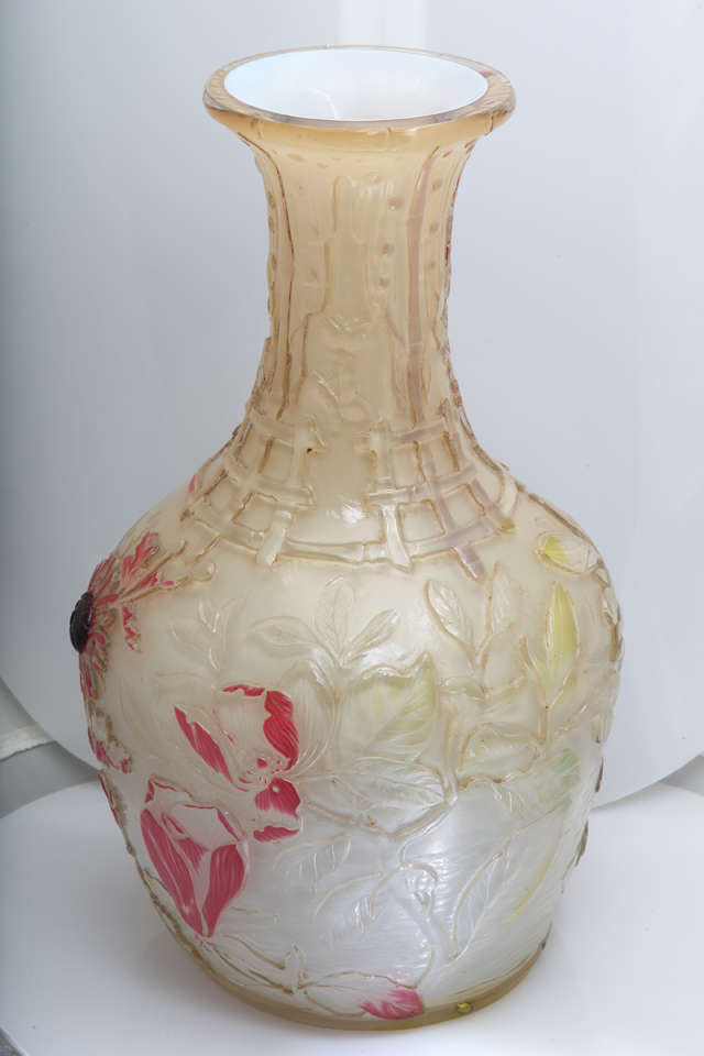 An Important Thomas Webb & Sons Rock Crystal Cameo Glass Vase