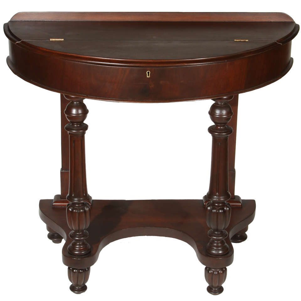 Demilune Mahogany Table