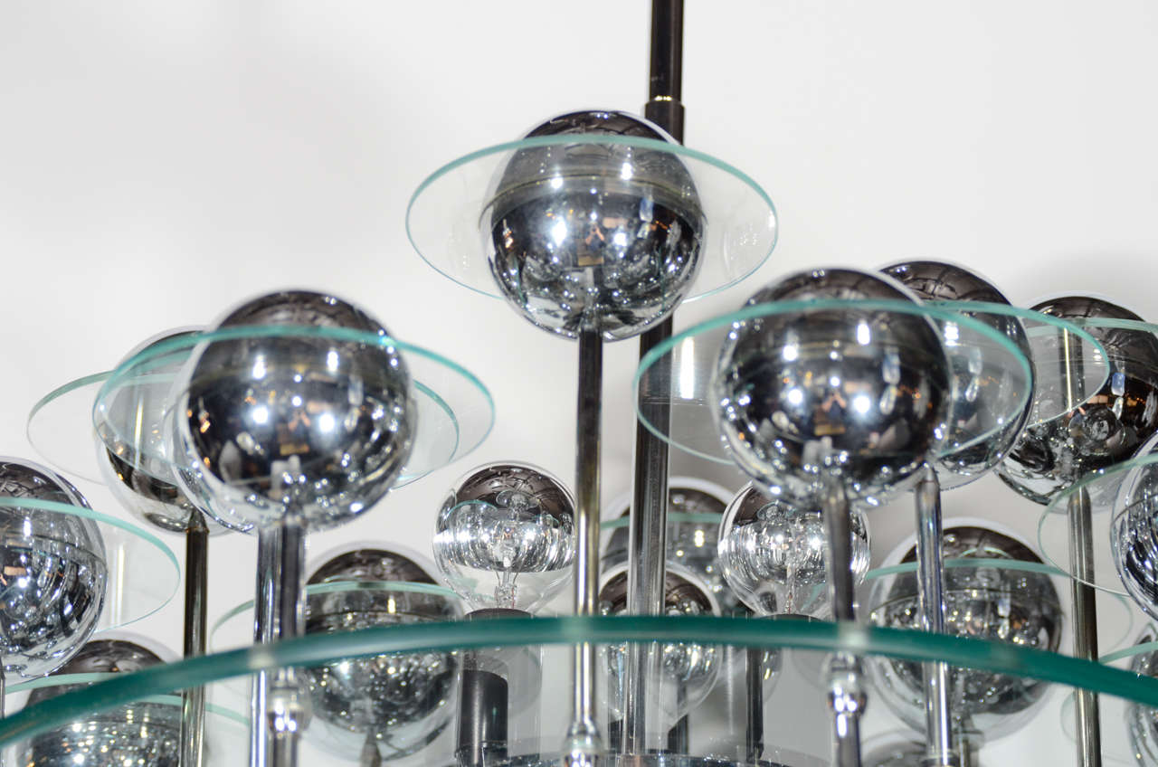 Mid-Century Modern Space Age Chandelier  In Excellent Condition In Fort Lauderdale, FL