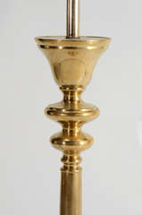 Mid-20th Century Tall Brass Lamp in the Style of Mont