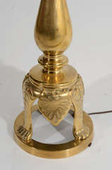 Tall Brass Lamp in the Style of Mont 1