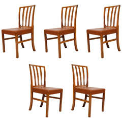 Set of 5 Ole Wanscher Dining Chairs