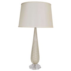 White Murano Glass Lamp