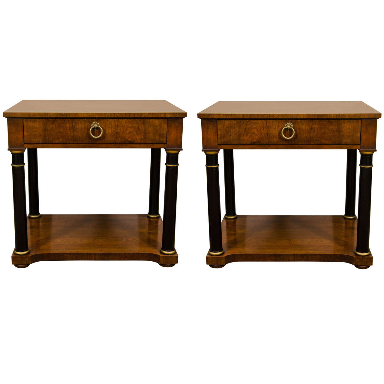 A Pair of Vintage Baker Neoclassical Style Side Tables