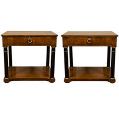 A Pair of Vintage Baker Neoclassical Style Side Tables
