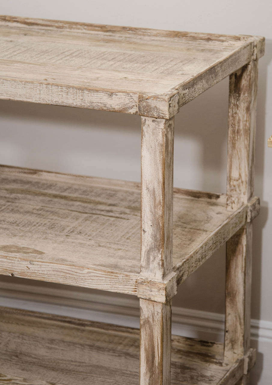 A Long White Washed Pine Table at 1stDibs