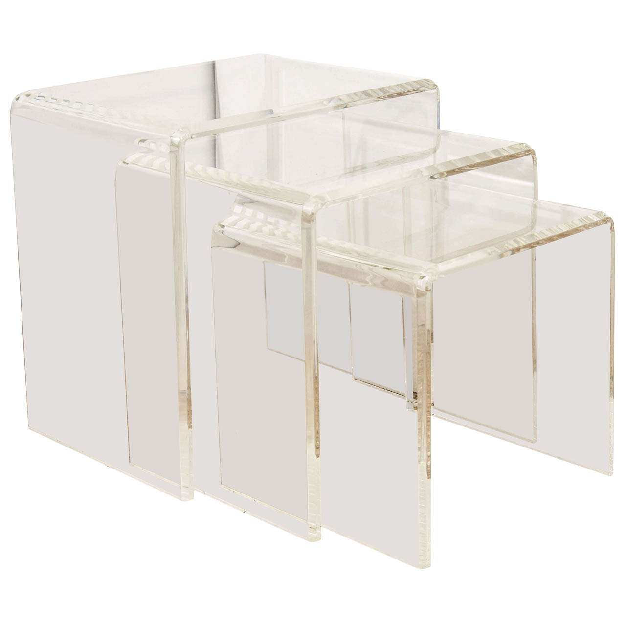 A Set of Three Lucite Nesting Tables at 1stDibs