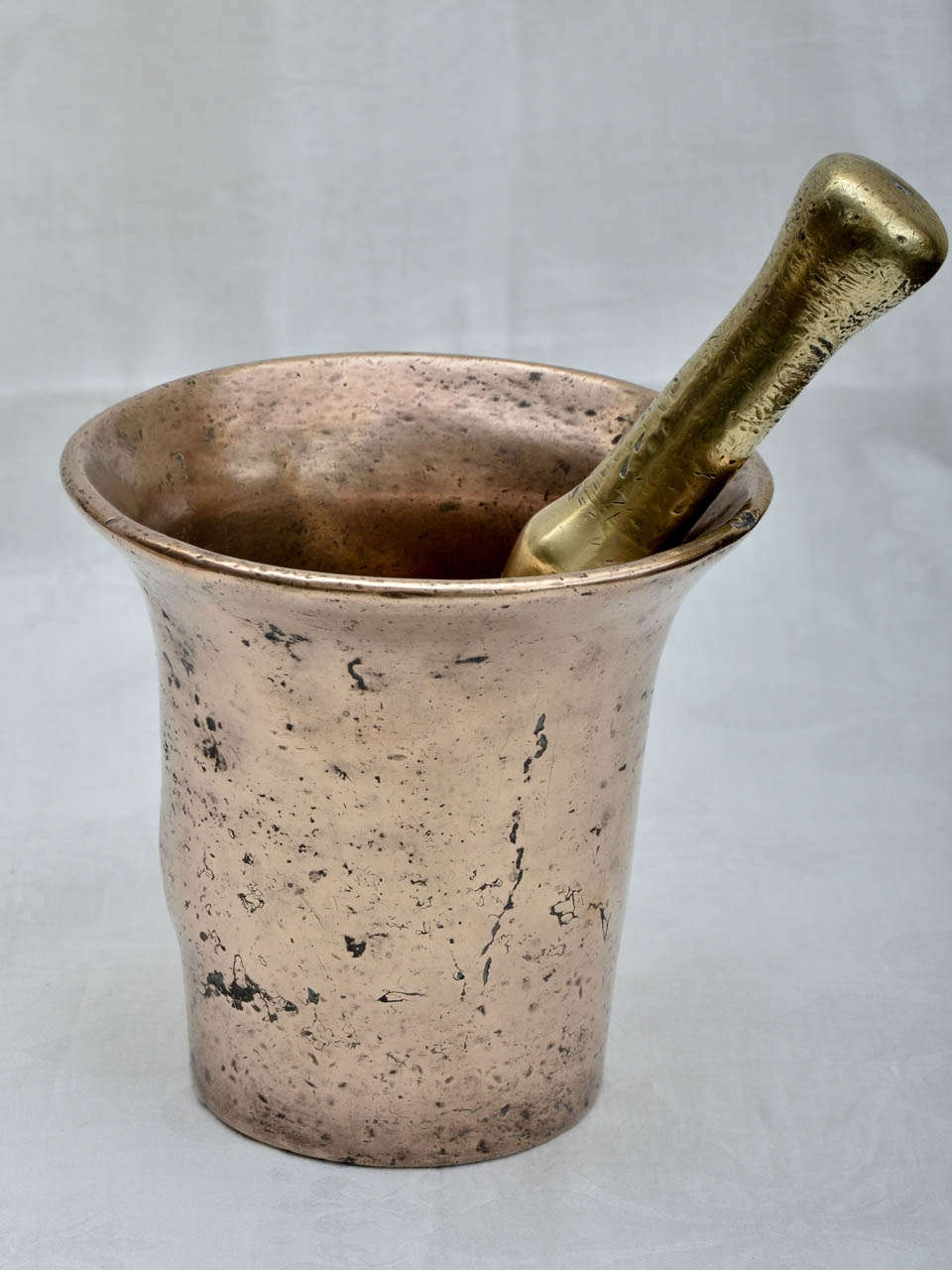 English Bronze Mortar & Brass Pestle