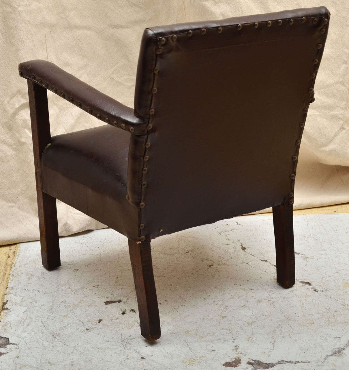 British English Handmade Platform Arm Childs Chair For Sale