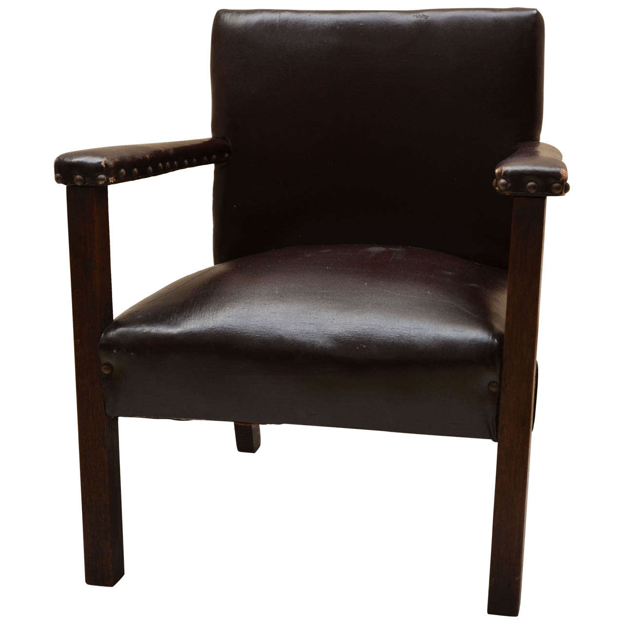 English Handmade Platform Arm Childs Chair For Sale
