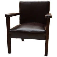 Antique English Handmade Platform Arm Childs Chair