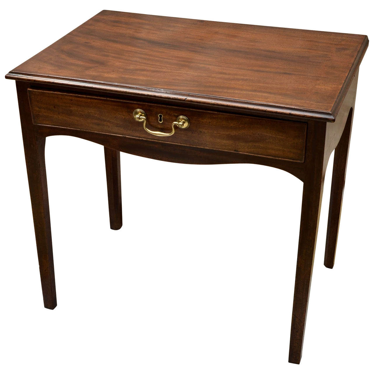 English George III Single Drawer Mahogany Side Table