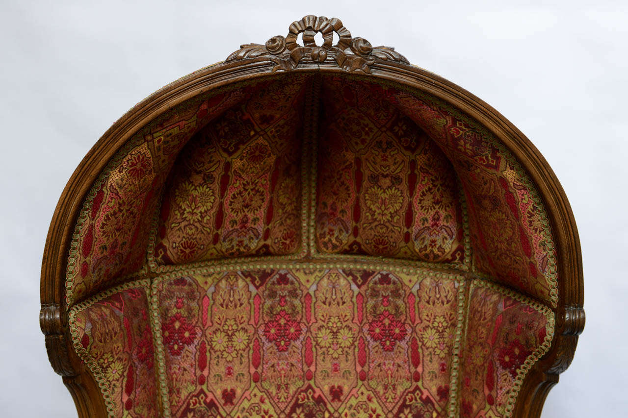 Louis XVI Style French Hooded Chair 1
