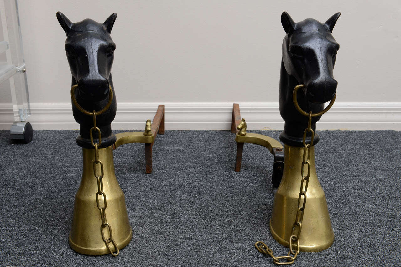 horse andirons