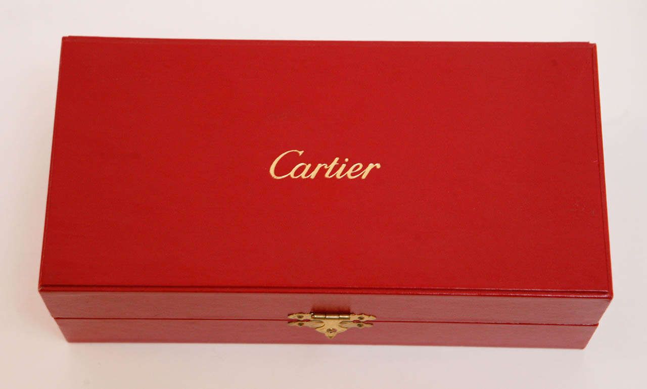 Set of Eight Trinity Napkin Rings in Original Boxes by Cartier In Excellent Condition In Palm Desert, CA