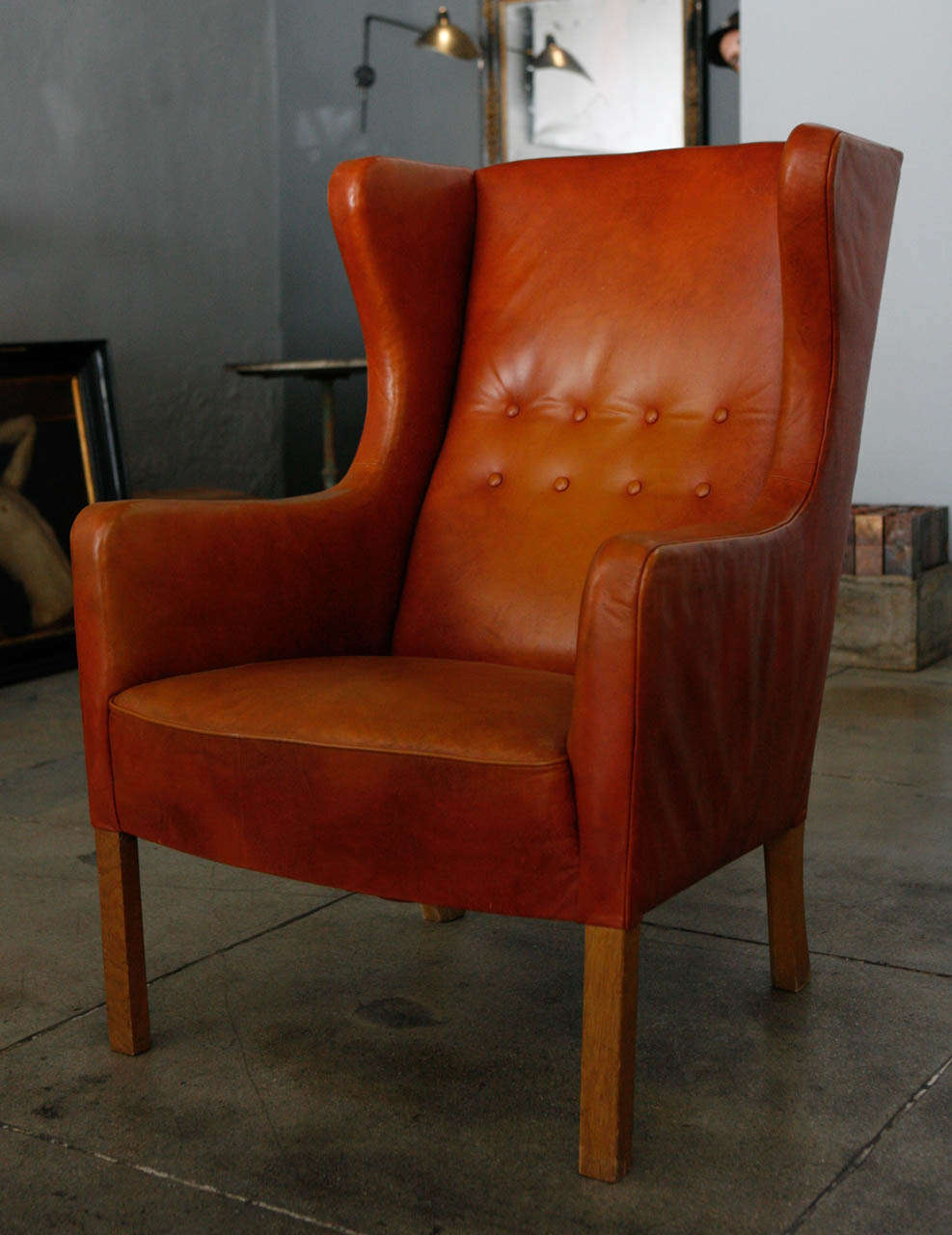 Danish Borge Mogensen Wingback Chair , Denmark 1960