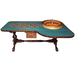 Signed "O'Neil" Antique American Mahogany Roulette Table