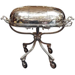 Magnificent Antique English Sheffield Meat Trolley circa 1890