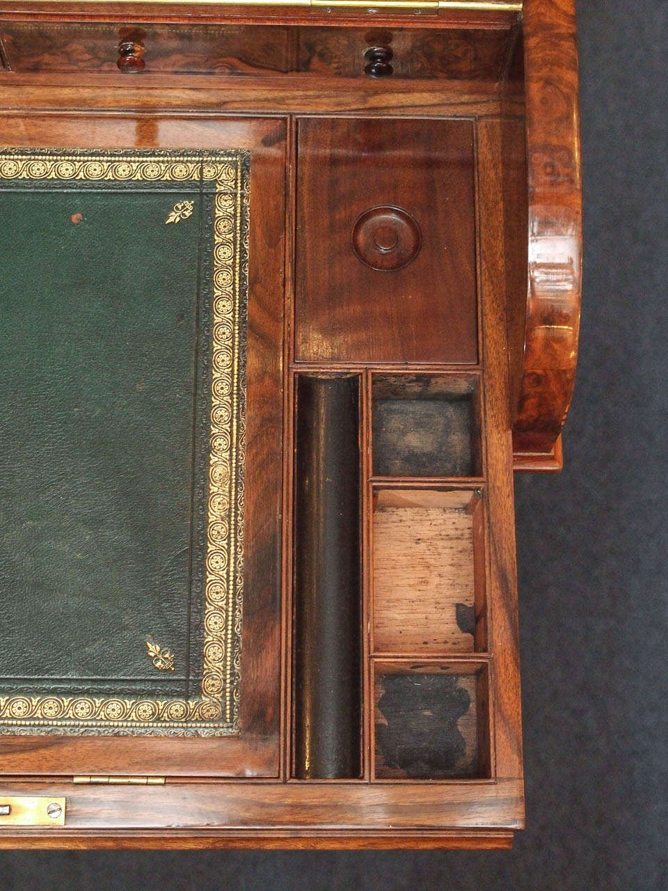 19th Century Museum Quality Antique Burled Walnut Mechanical Davenport Desk