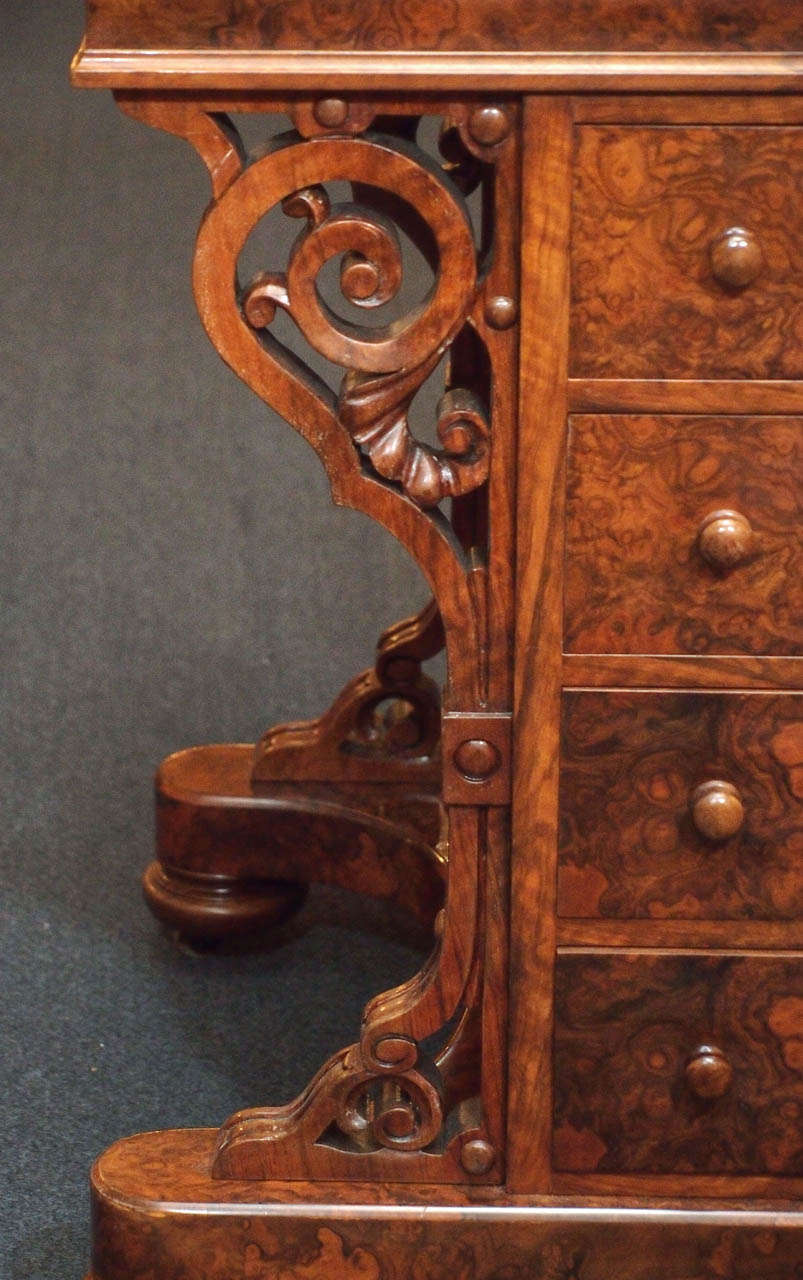 Museum Quality Antique Burled Walnut Mechanical Davenport Desk 3