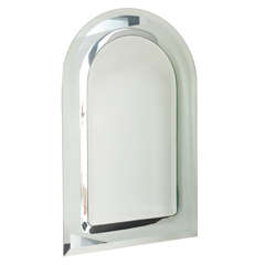 1970s  Beveled Mirror in the Style of Karl Springer