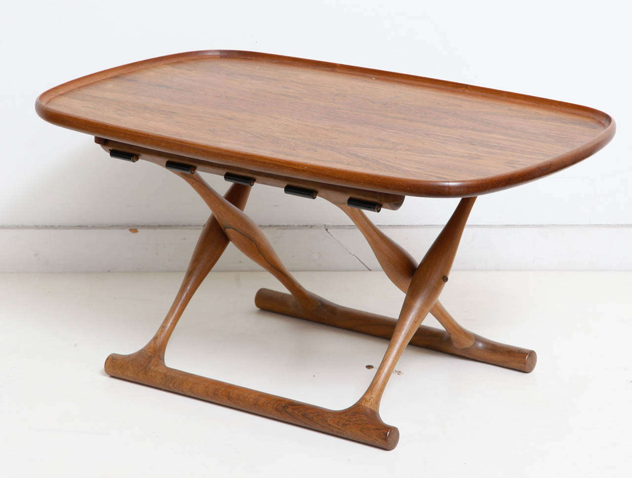 Rare Poul Hundevad Folding Stool and Table