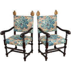 Antique Pair of Italian Armchairs