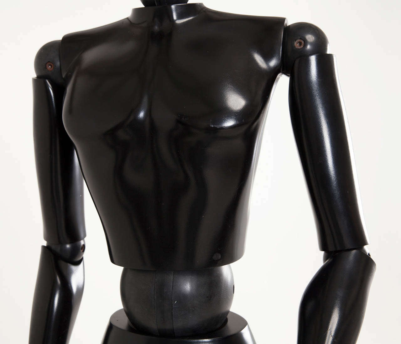 Sculptural Pair of Black Mannequins For Sale at 1stdibs