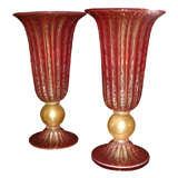 Pair of Vases signed "Toso"