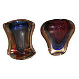 2 Vases signed "Toso " Murano