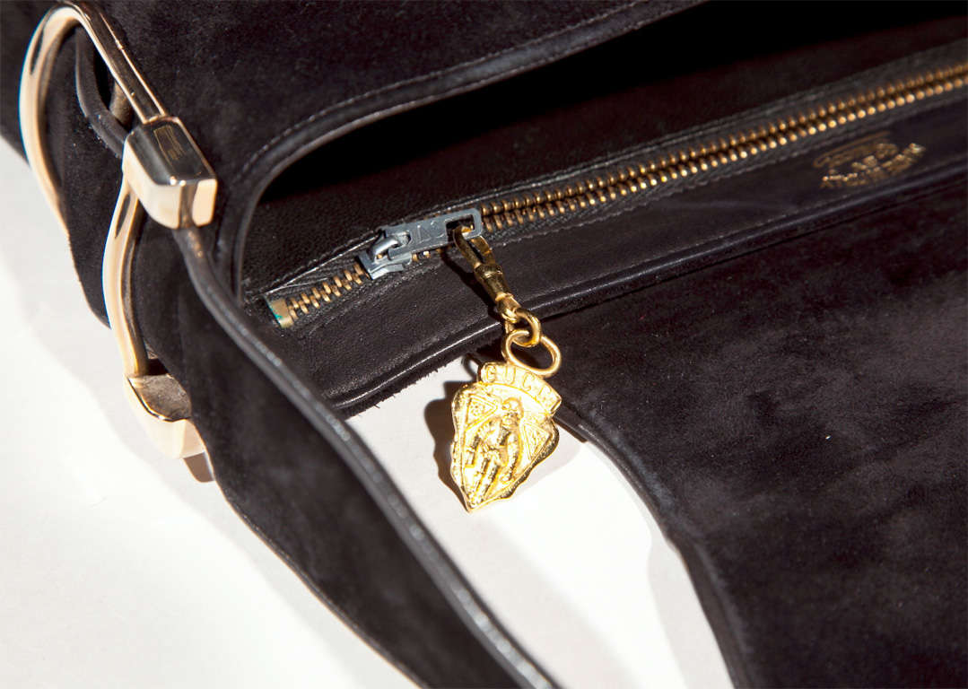Women's Gucci 73 Hardware Suede Shoulderbag presented by funkyfinders