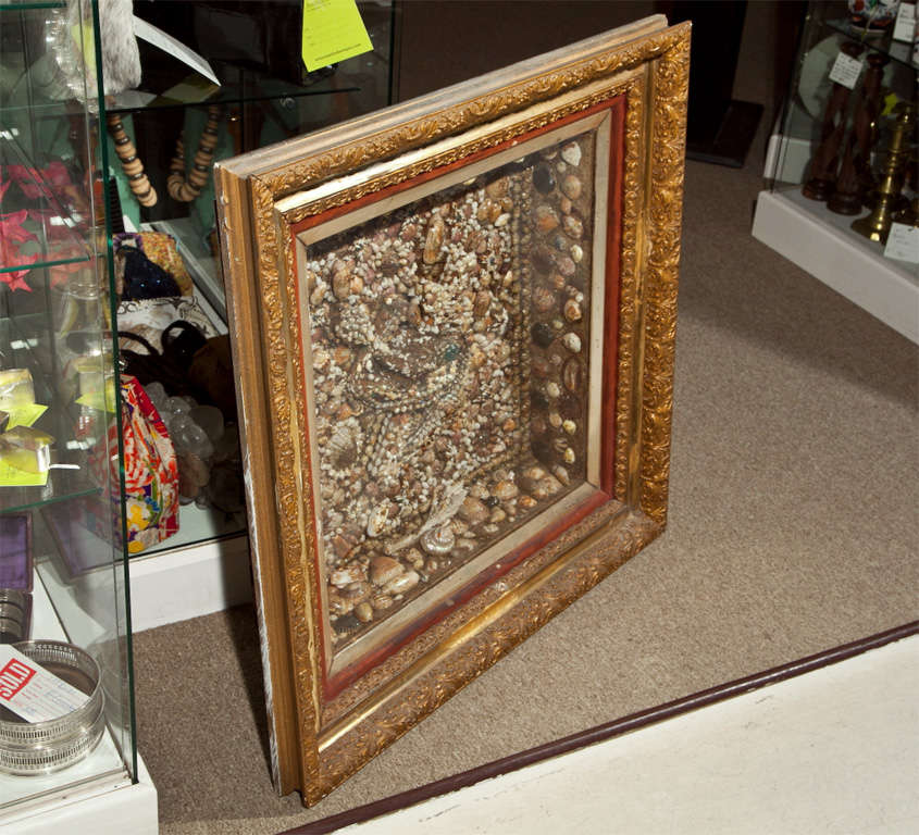 Wonderful Victorian Shadow Box Sailors Valentine 1